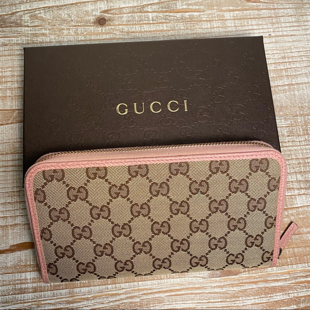 Gucci Zip Around Wallet (Pink)